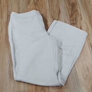 🔹️Liz Claiborne Cream Audra Linen Blend Pants w/Pockets Size 8/29